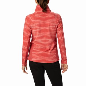 Columbia Glacial™ IV Print Half Zip Pullover Dam Röda (FAZGY9450)